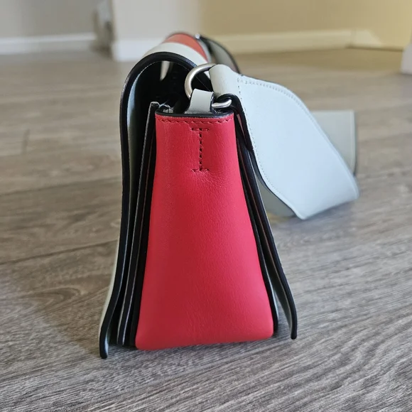 Celine Medium Frame Bag Red & Jade Green Calfskin Leather Fall 2017 Phoebe Philo